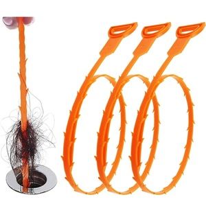 Forlivese 3 Pack 25 Inch Drain Clog Remover,Hair snake Tool Drain Opener, sink